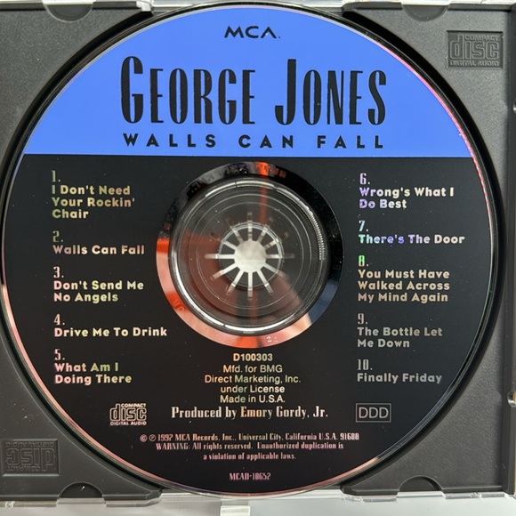 George Jones - Walls Can Fall on CD - Picture 4 of 4